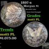 1897-s Morgan Dollar $1 Grades GEM Unc PL.