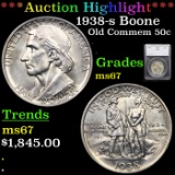 ***Auction Highlight*** 1938-s Boone Old Commem Half Dollar 50c Graded ms67 By SEGS (fc)