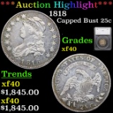 ***Auction Highlight*** 1818 Capped Bust Quarter 25c Graded xf40 By SEGS (fc)