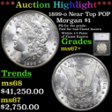 ***Auction Highlight*** 1899-o Near Top POP Morgan Dollar $1 Graded ms67+ By SEGS (fc)