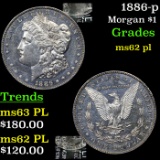 1886-p Morgan Dollar $1 Grades Select Unc PL