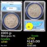 ANACS 1901-p Morgan Dollar $1 Graded xf40 By ANACS