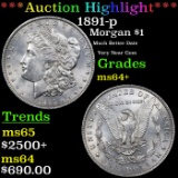 ***Auction Highlight*** 1891-p Morgan Dollar $1 Grades Choice+ Unc (fc)