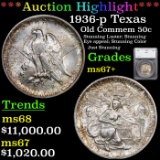 ***Auction Highlight*** 1936-p Texas Old Commem Half Dollar 50c Graded ms67+ By SEGS (fc)