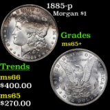 1885-p Morgan Dollar $1 Grades GEM+ Unc