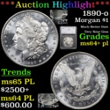 ***Auction Highlight*** 1890-o Morgan Dollar $1 Graded ms64+ pl By SEGS (fc)