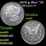 1878-p Rev '79 Morgan Dollar $1 Grades BU+