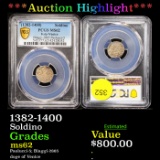 ***Auction Highlight*** PCGS 1382-1400 Soldino Graded ms62 By PCGS (fc)