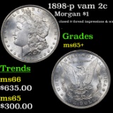 1898-p vam 2c  Morgan Dollar $1 Grades GEM+ Unc