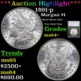 ***Auction Highlight*** 1891-p Morgan Dollar $1 Graded ms64+ By SEGS (fc)