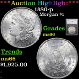 ***Auction Highlight*** 1880-p Morgan Dollar $1 Graded ms66 By SEGS (fc)