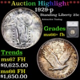 ***Auction Highlight*** 1929-p Standing Liberty Quarter 25c Graded ms66+ fh By SEGS (fc)