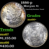 1886-p Morgan Dollar $1 Grades GEM++ Unc