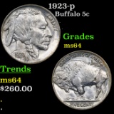 1923-p Buffalo Nickel 5c Grades Choice Unc