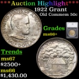 ***Auction Highlight*** 1922 Grant Old Commem Half Dollar 50c Graded ms66+ By SEGS (fc)