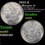 1921-d Morgan Dollar $1 Grades GEM Unc