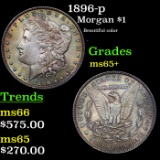 1896-p Morgan Dollar $1 Grades GEM+ Unc