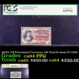 PCGS 1870's US Fractional Currency 10¢ Fourth Issue Fr-1258 Graded cu64 PPQ By PCGS