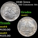 1946 Iowa Old Commem Half Dollar 50c Grades Select+ Unc