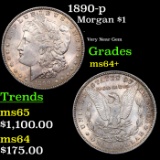 1890-p Morgan Dollar $1 Grades Choice+ Unc