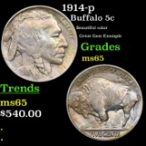 1914-p Buffalo Nickel 5c Grades GEM Unc