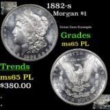 1882-s Morgan Dollar $1 Grades GEM Unc PL