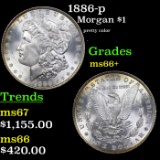 1886-p Morgan Dollar $1 Grades GEM++ Unc