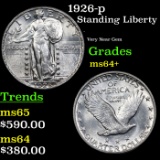 1926-p Standing Liberty Quarter 25c Grades Choice+ Unc