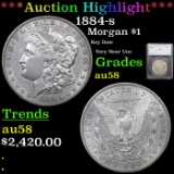 ***Auction Highlight*** 1884-s Morgan Dollar $1 Graded au58 By SEGS (fc)