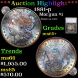 ***Auction Highlight*** 1881-p Morgan Dollar $1 Graded ms65+ By SEGS (fc)