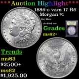 ***Auction Highlight*** 1886-o vam 17 R6 Morgan Dollar $1 Graded Select Unc By USCG (fc)