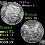 1882-s Morgan Dollar $1 Grades GEM+ PL