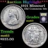 ***Auction Highlight*** 1921 Missouri Old Commem Half Dollar 50c Graded Select Unc By USCG (fc)