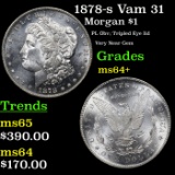 1878-s Vam 31 Morgan Dollar $1 Grades Choice+ Unc