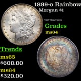 1899-o Rainbow toned Morgan Dollar $1 Grades Choice+ Unc