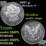 1887-p Morgan Dollar $1 Grades Select Unc+ DMPL