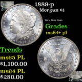 1889-p Morgan Dollar $1 Grades Choice Unc+ PL