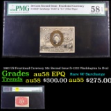 1863 US Fractional Currency 50c Second Issue fr-1322 Washington In Oval Graded au58 EPQ By PMG