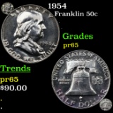 Proof 1954 Franklin Half Dollar 50c Grades GEM Proof