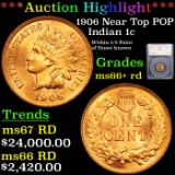 ***Auction Highlight*** 1906 Near Top POP Indian Cent 1c Graded ms66+ rd By SEGS (fc)