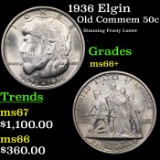 1936 Elgin Old Commem Half Dollar 50c Grades GEM++ Unc