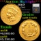 ***Auction Highlight*** 1862 Three Dollar Gold 3 Graded au58 details By SEGS (fc)