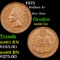 1875 Indian Cent 1c Grades Unc+ BN