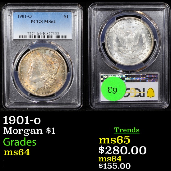 PCGS 1901-o Morgan Dollar $1 Graded ms64 By PCGS