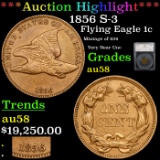 ***Auction Highlight*** 1856 S-3 Flying Eagle Cent 1c Graded au58 By SEGS (fc)