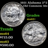 1921 Alabama 2*2 Old Commem Half Dollar 50c Grades Select+ Unc