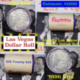 ***Auction Highlight*** Full Morgan/Peace Casino Las Vegas Aladdin silver $1 roll $20, 1881 & 1896 e