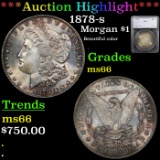 ***Auction Highlight*** 1878-s Morgan Dollar $1 Graded ms66 By SEGS (fc)