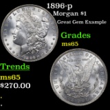 1896-p Morgan Dollar $1 Grades GEM Unc