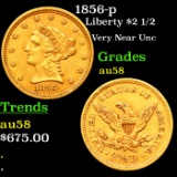 1856-p Gold Liberty Quarter Eagle $2 1/2 Grades Choice AU/BU Slider